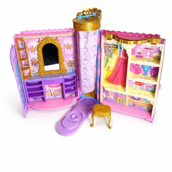 Disney Other - Disney Princess Doll Wardrobe Closet Vanity Playset Castle
